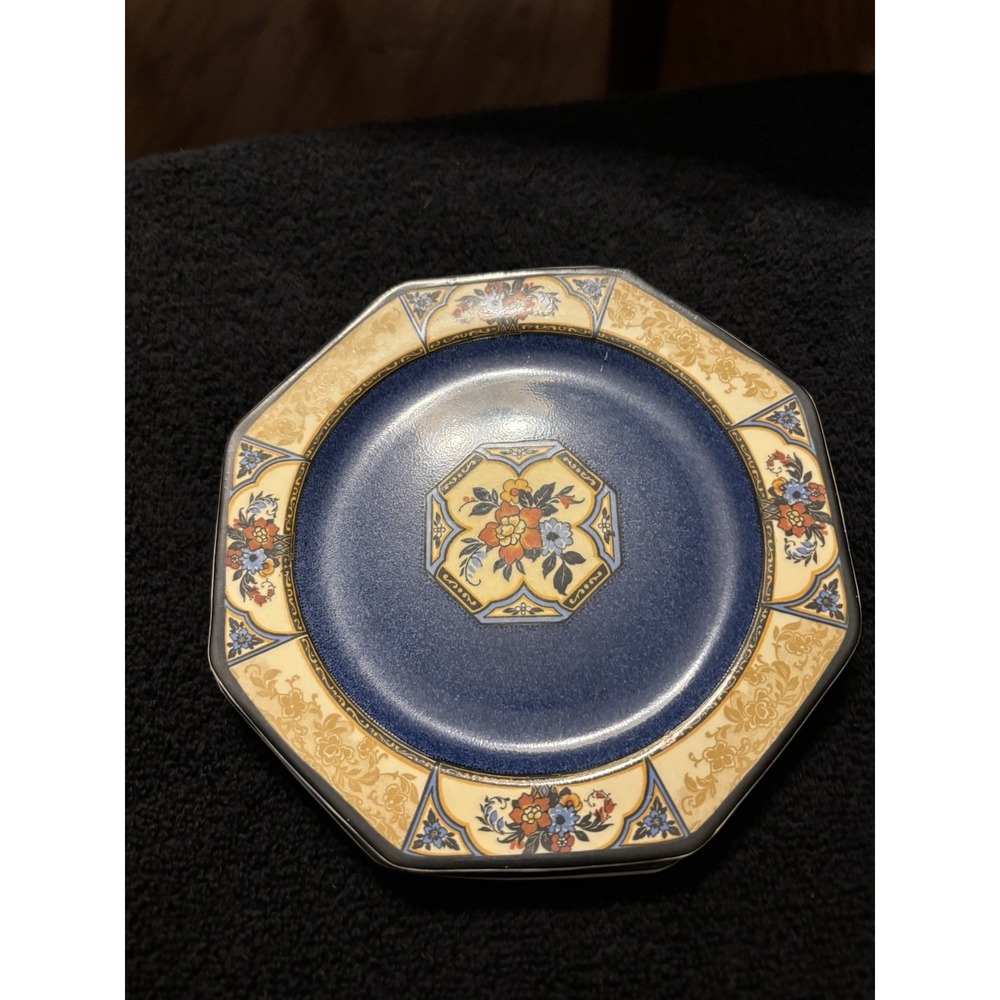 Wedgewood Melody Blue Art Deco Octagonal Side Plate Set Of 4 - Picture 3 of 5
